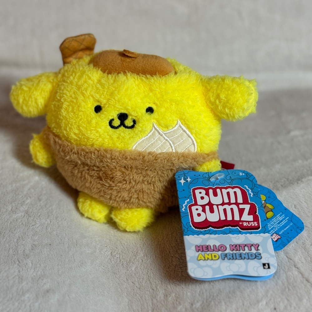 Bum Bumz Hello Kitty and Friends POMPOMPURIN Ice Cream 5" Russ Plush New w/Tags